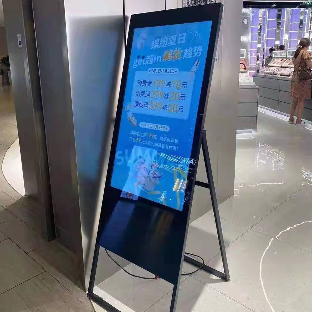 用于广告的独立 LCD 数字立式屏幕标牌